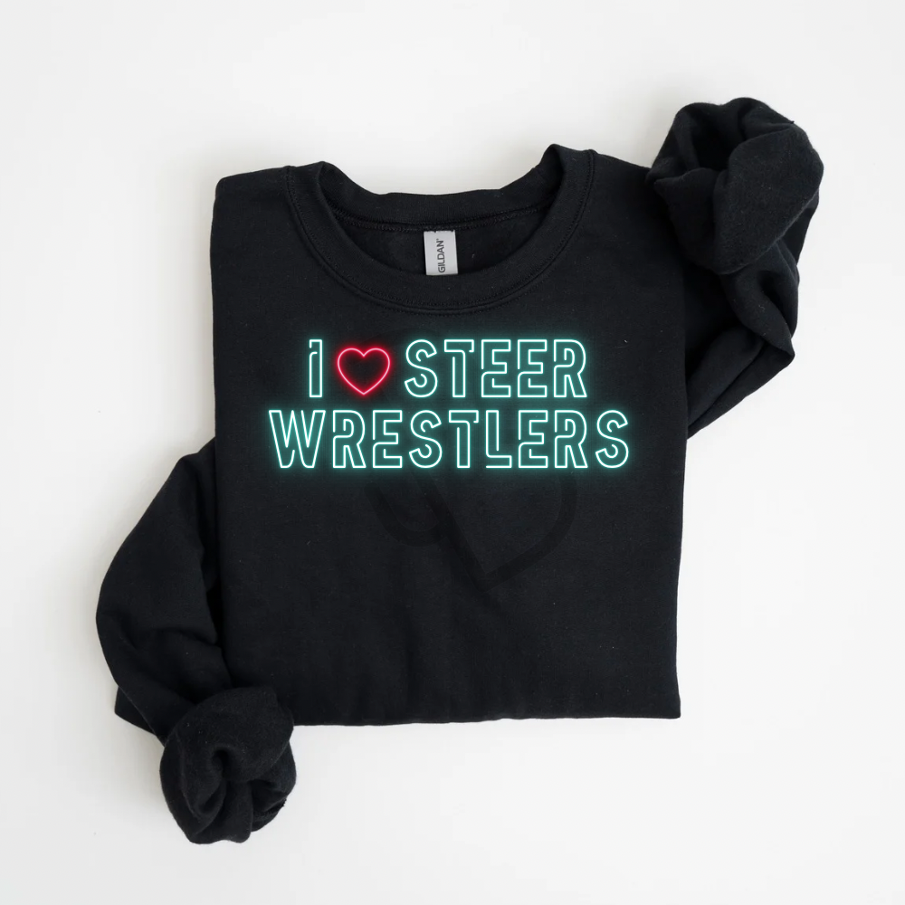 I ❤️ Steer Wrestlers Crewneck